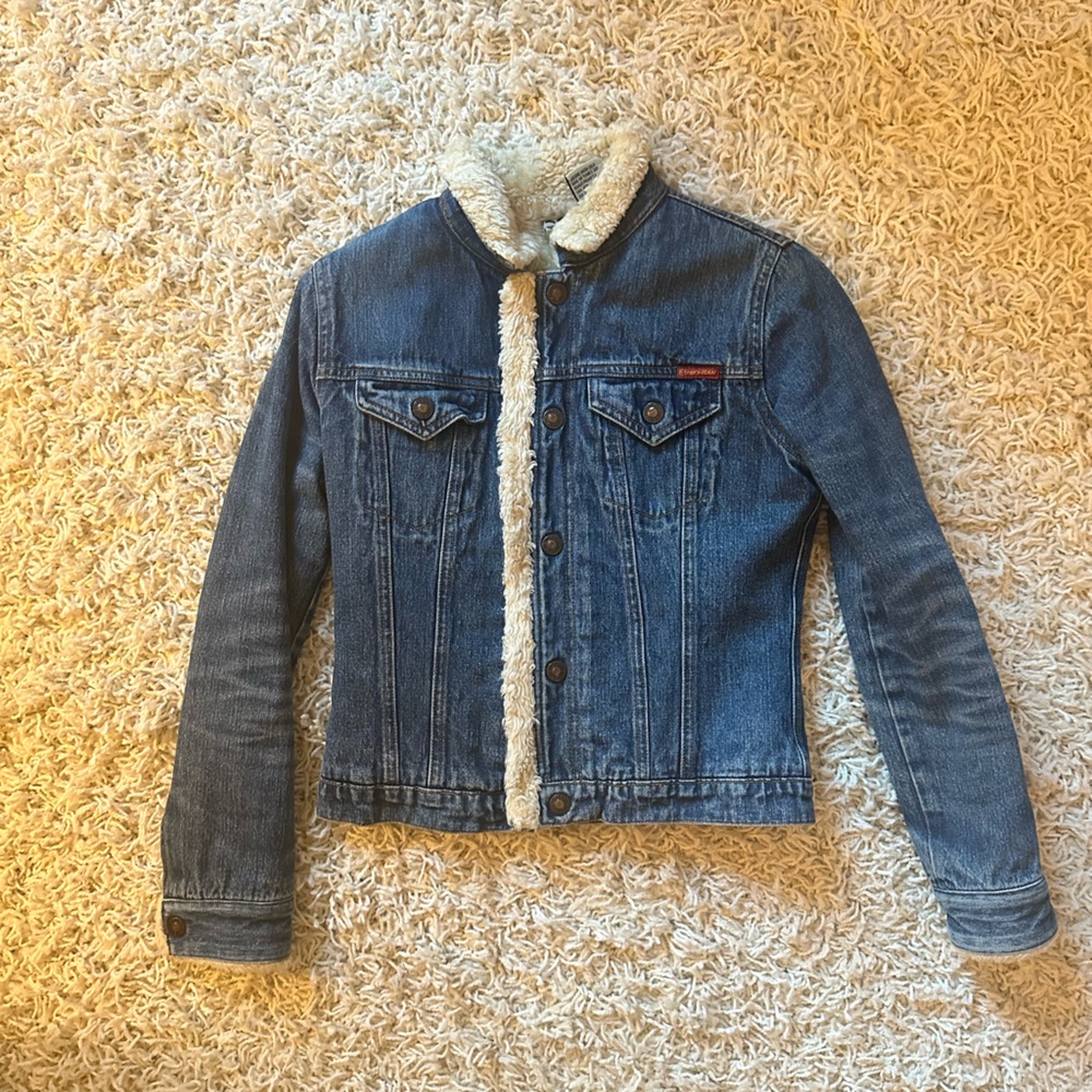 Kids Large Jean and Fur Jacket